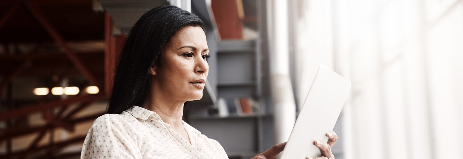 women looking at tablet