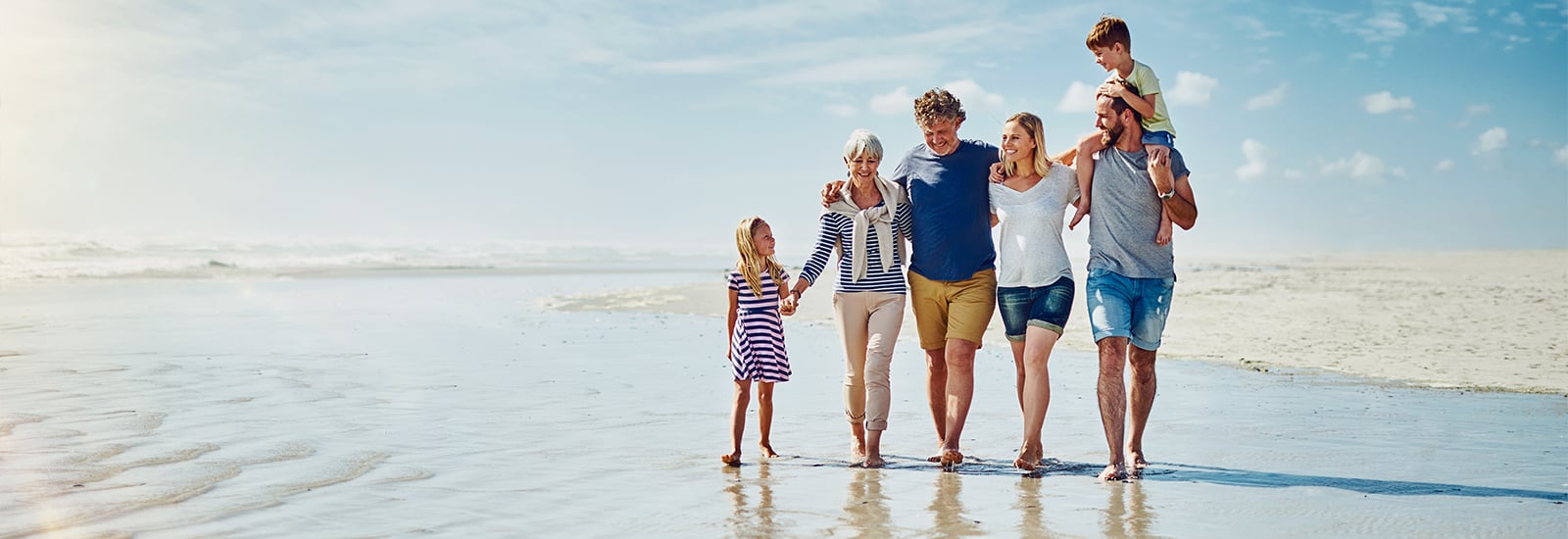 Family at a beach